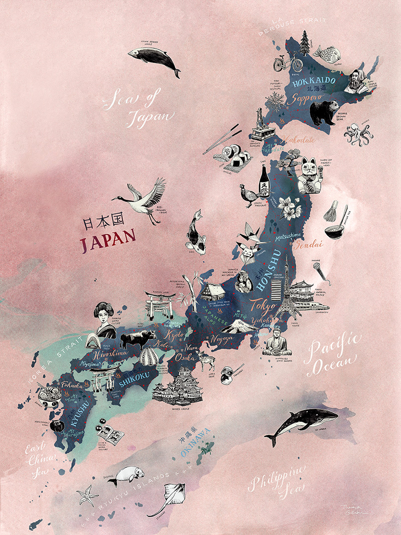 Reis Aarzelen verband Japan Map : Theresa Grieben